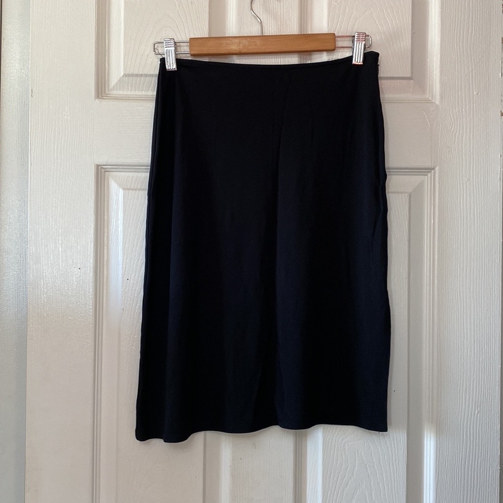 VTG 90’s Betsey Johnson Black Rayon Side Slit Skirt